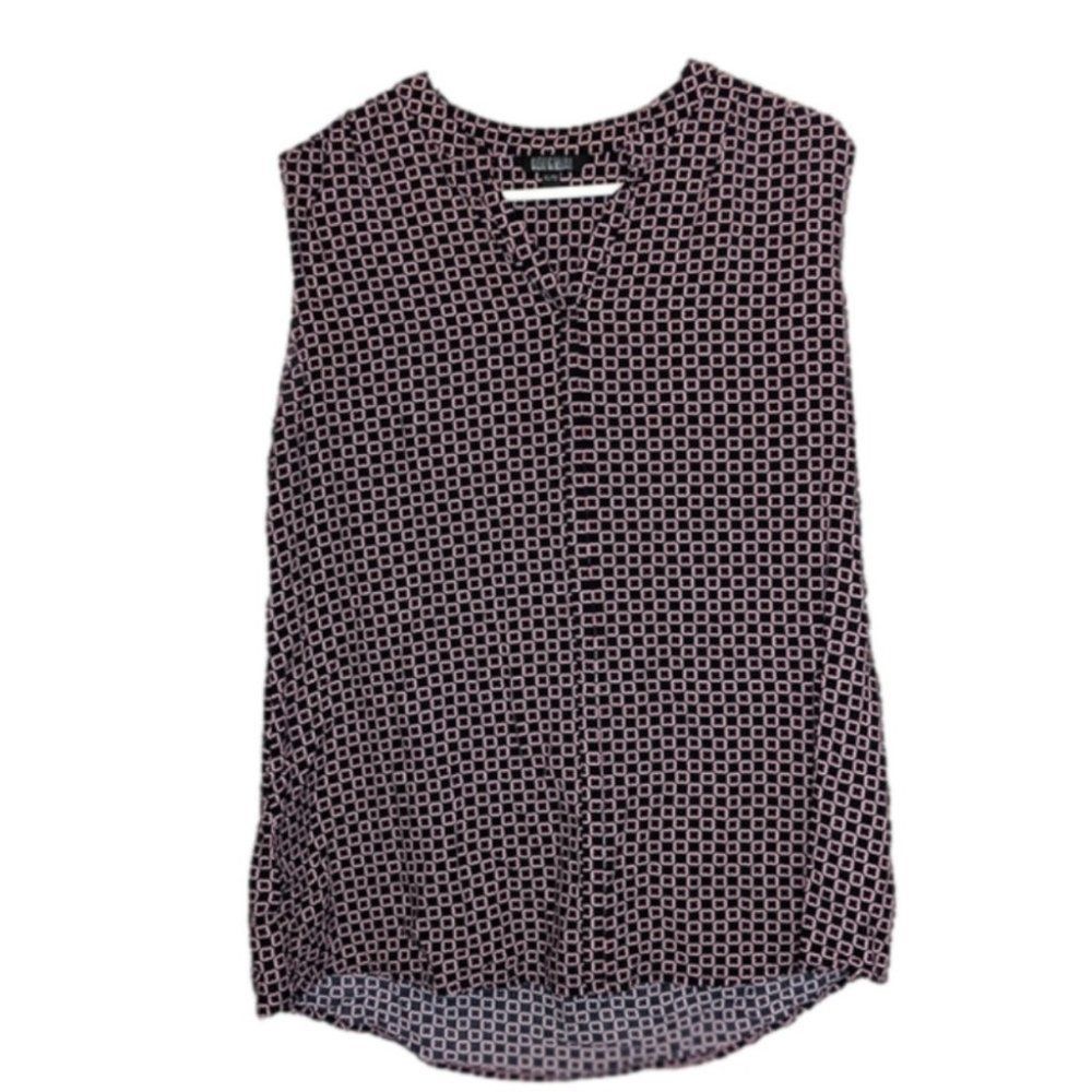 Tank Top Blouse XL Navy blue with Pink Accents 'Original' Brand